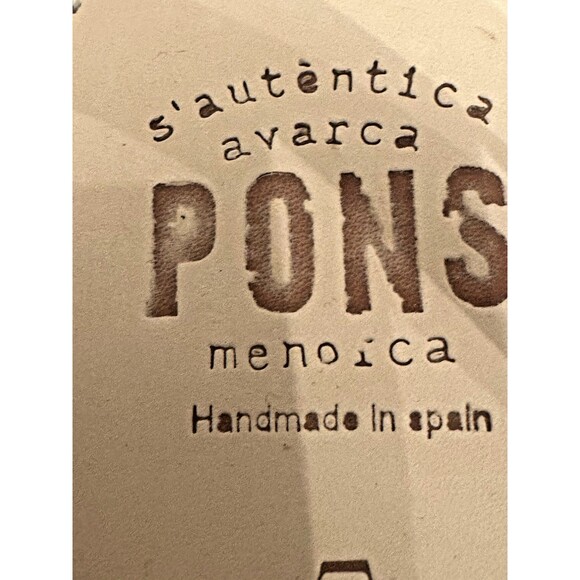 PONS Avarcas Men\'s  Size 7 Mediterranean White Leather Sandals Handmade in Spain main image 7